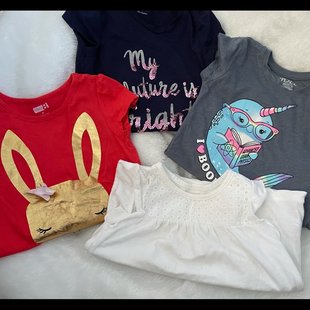 Toddler girl shirts lot of 4 size 4 4T